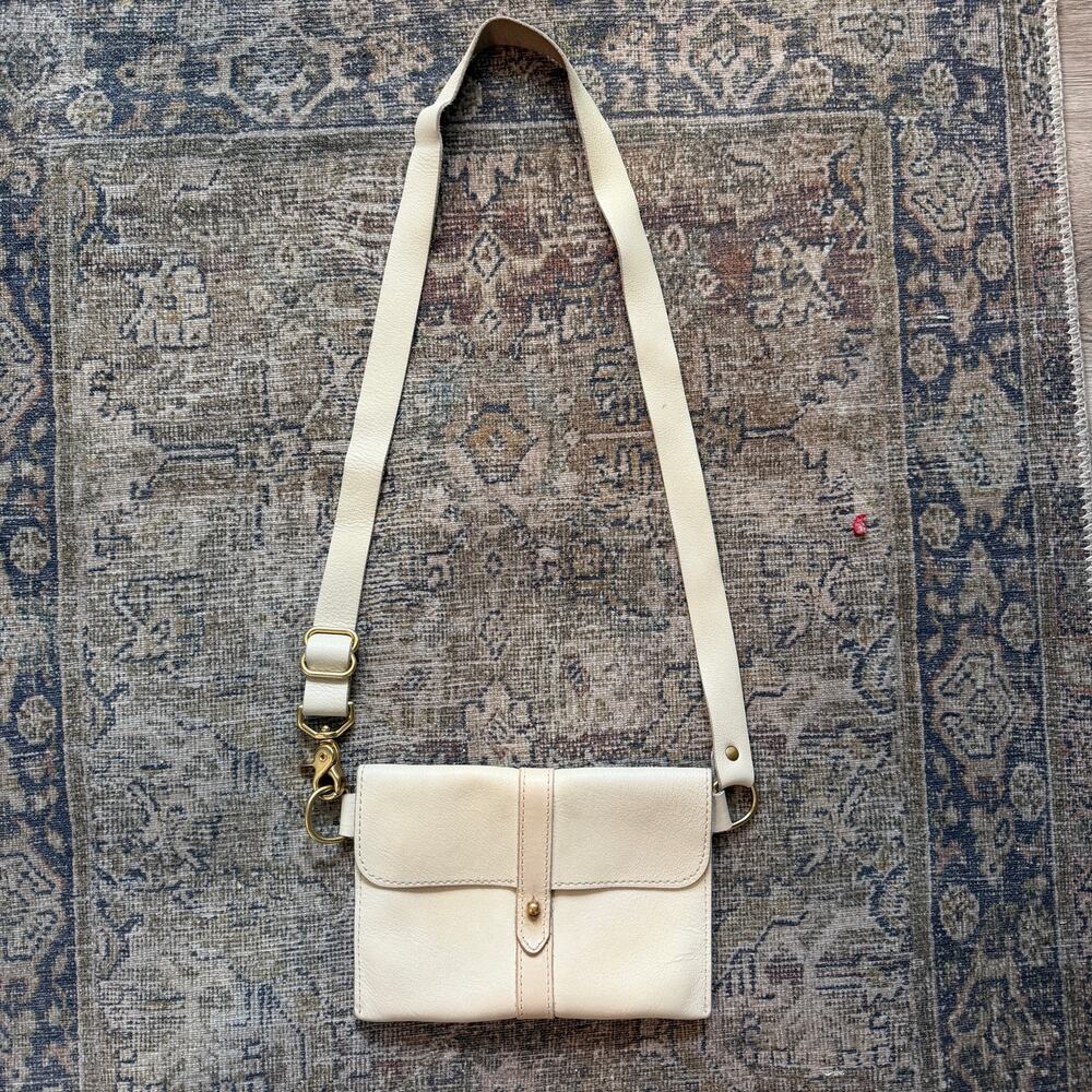 Crossbow leather bone hand bag crossbody bag hip pouch western minimalist purse